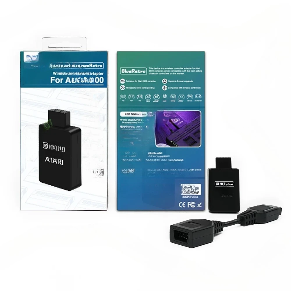 Adaptador de controlador convertidor de mango inalámbrico Bluetooth para Atari 2600 BlueRetro
