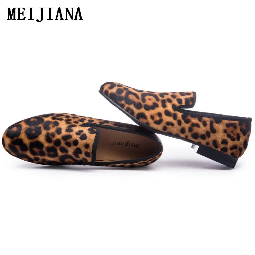 Men Social Shoe Autumn Luxury Men Dress Leather Shoe Fashion Leopard Print Flat Men Shoe Italian Business Casual Shoes Loafer