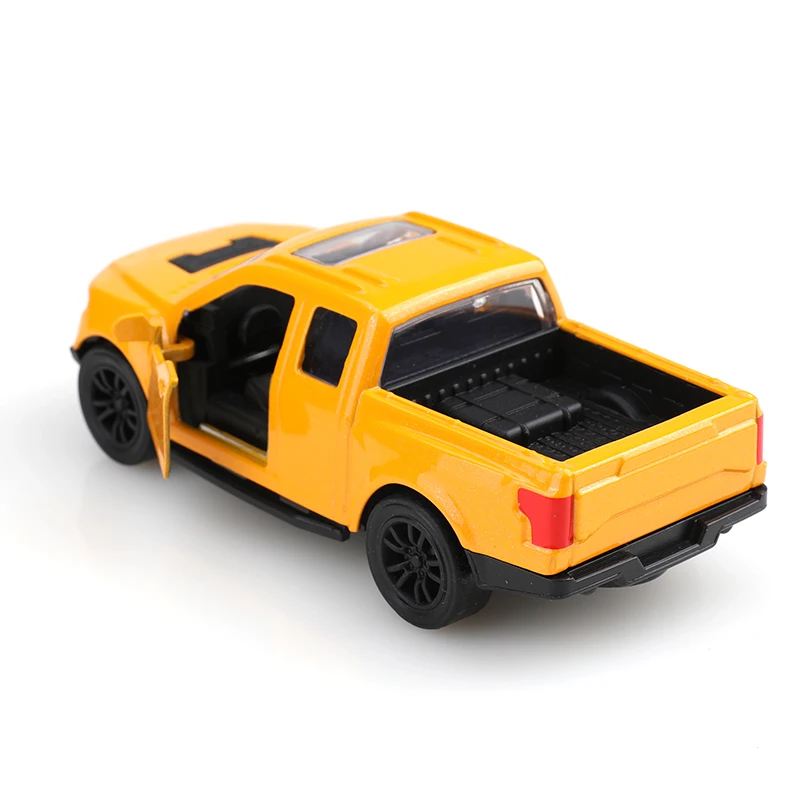Eingesacktes 1:38 Ford F150 Pickup-Geländewagen aus Legierung mit Rückzug, Nachahmung eines Geländewagens, Kinderauto aus Legierung, Spielzeugauto für Jungen