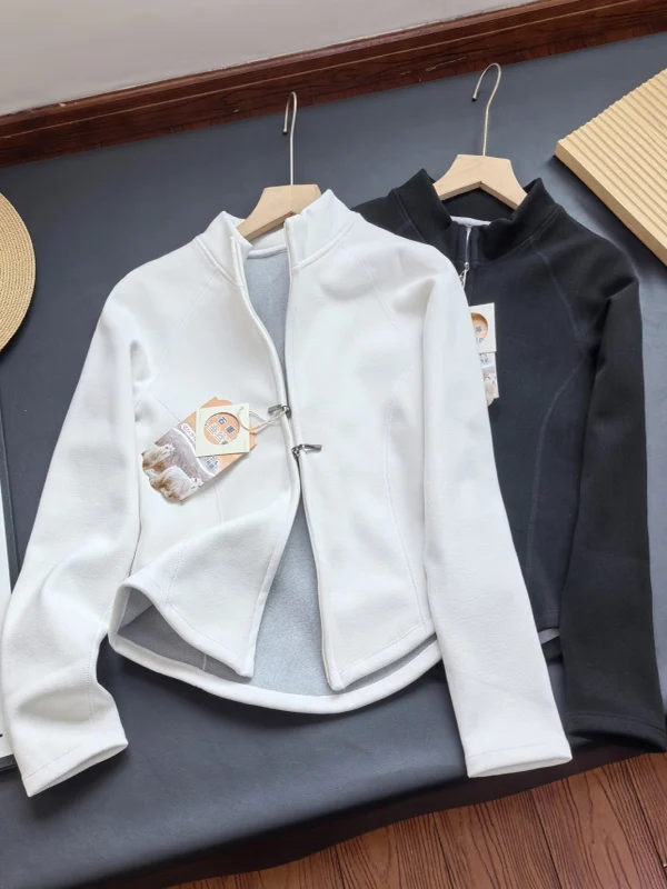 

Женский двусторонний кардиган-жакет на молнии из флиса, осенне-зимний, приятный к телу, теплый, толстый, с длинными рукавами