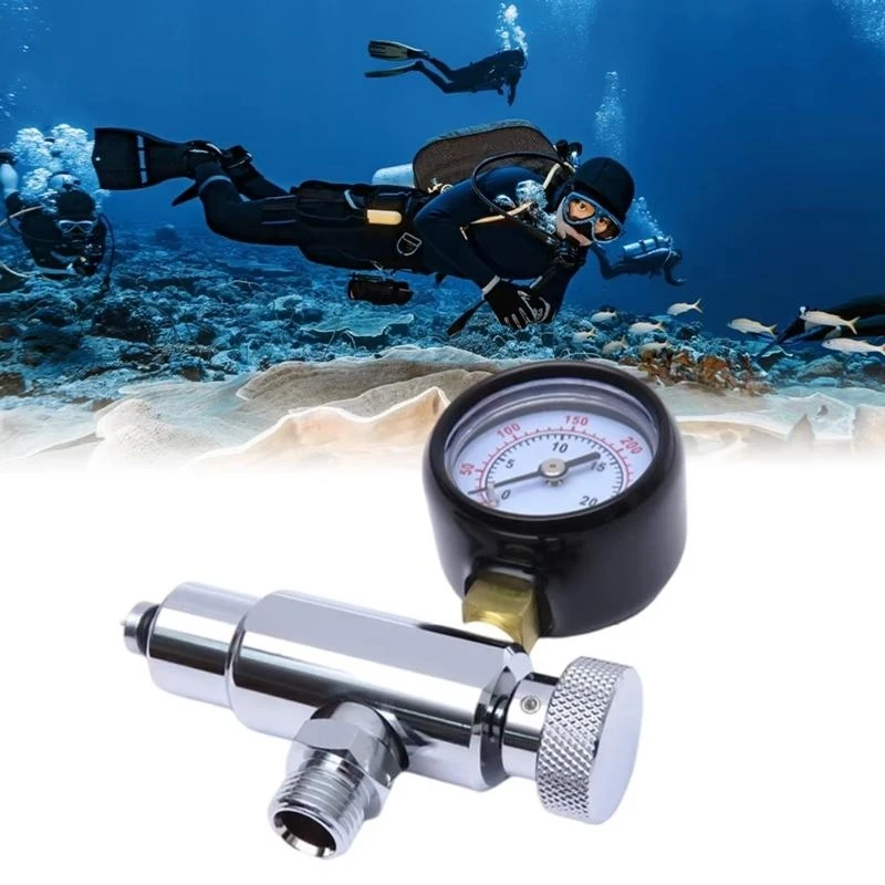

Diving Pressure Gauge for Regulator Underwater Diving Tanks Pressure Checker K1YF