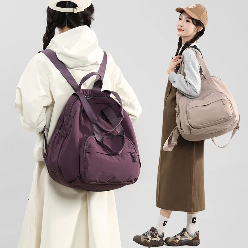 Women Fashion Casual Backpack Large Capacity Multi Functional 15 Inch Laptop Travel Rucksack Stylish Mommy Diaper Bag Multiple