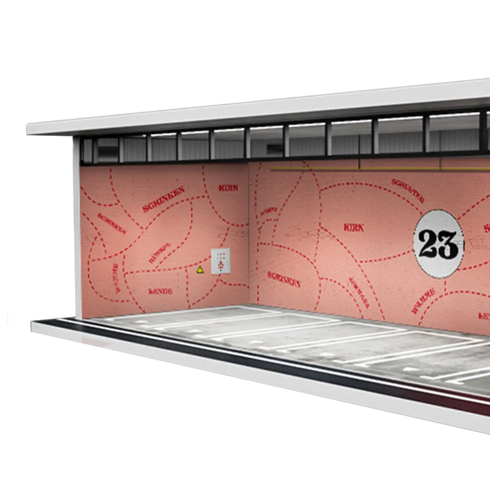 Vetrina per modello di veicolo 1/64 con display per garage per auto con protezione luci a LED