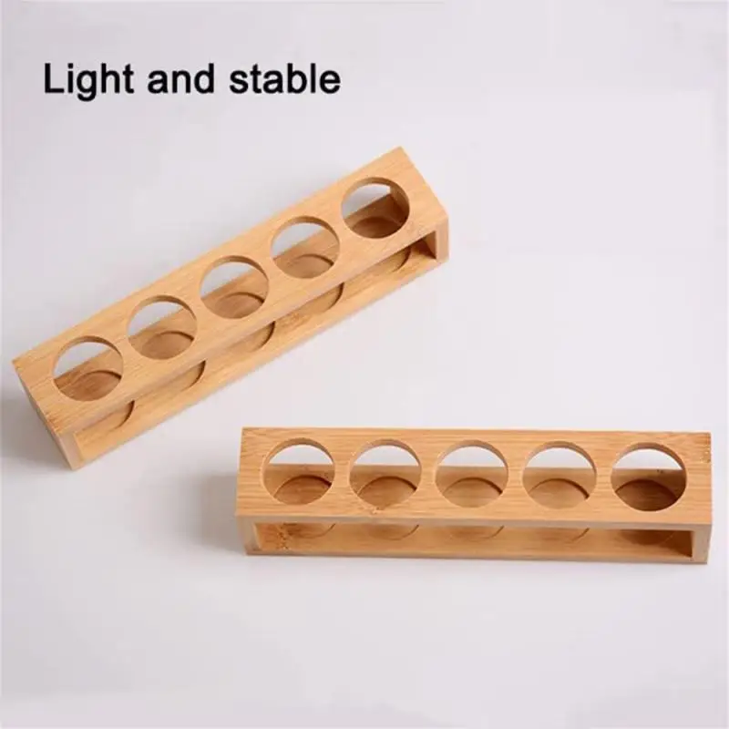 Essential Oil Wooden Display Stand 6 Hole Essential Oil Storage Rack Smooth For Essential Oils Bottle Holder Perfume Storage