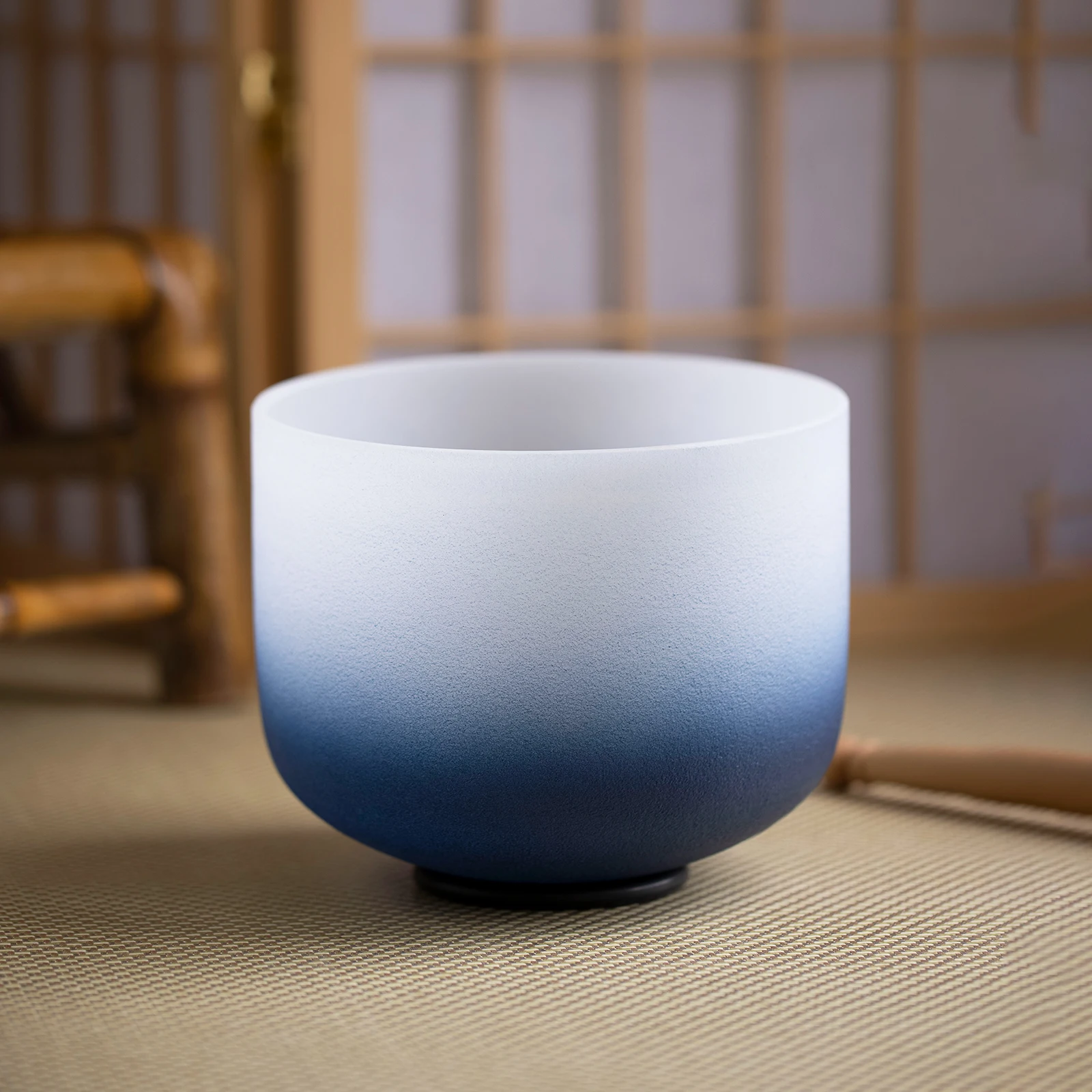 

Hye-eun 8 inch Color Sound Bowl for Healiing A note Third-eye Chakra Crystal Singing Bowl for Meditation with O-ring