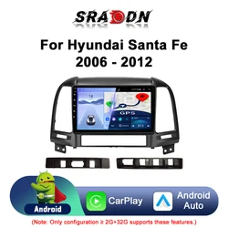 For Hyundai Santa Fe 2 2006 - 2012 Car Radio Android Automotive Multimidia Player GPS Navigation Carplay Touch Screen Auto Stero