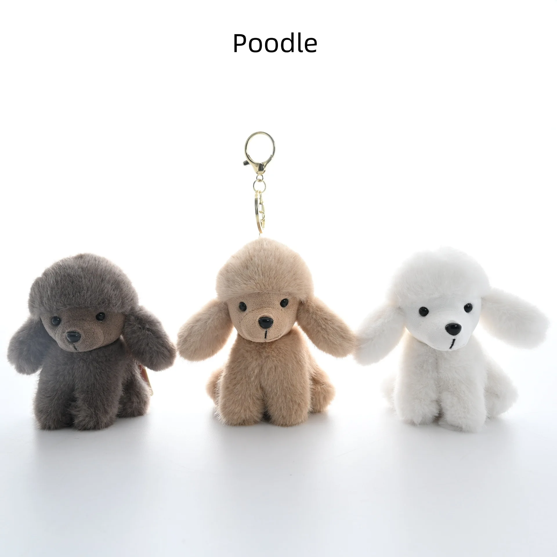 Nuevo llavero de peluche de poodle miniatura con fragancia, accesorio para perro, poodle sentado, adorno colgante premium