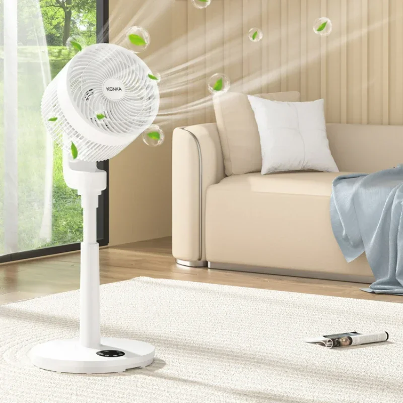 New Strong Wind 3D Threedimensional Air Circulation Portable Fan Household Bedroom Electric Fan 8 Figure Shaking Head Floor Fan