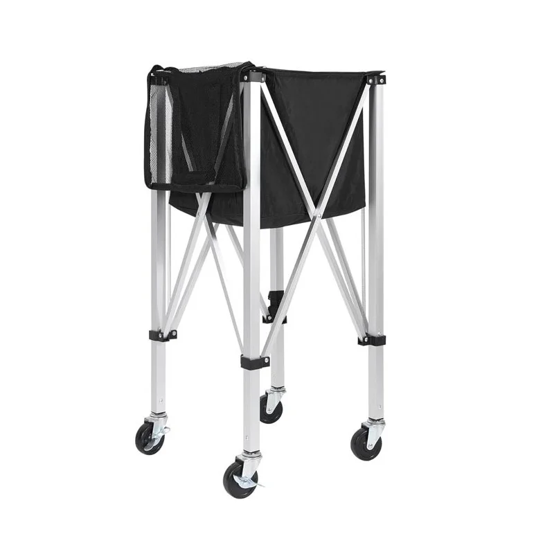 Portable folding aluminum alloy volleyball cart, football cart, basketball cart, mobile cart, ball picking basket, tennis cart