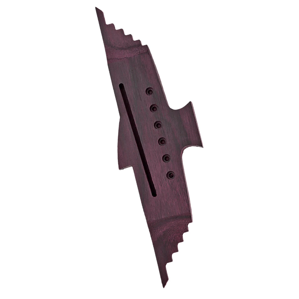 

Acoustic Guitar Bridge Swallow Shape Wooden Replacement for 6 Strings Stable Durable Adjustable Craftsmanship Guitar Parts