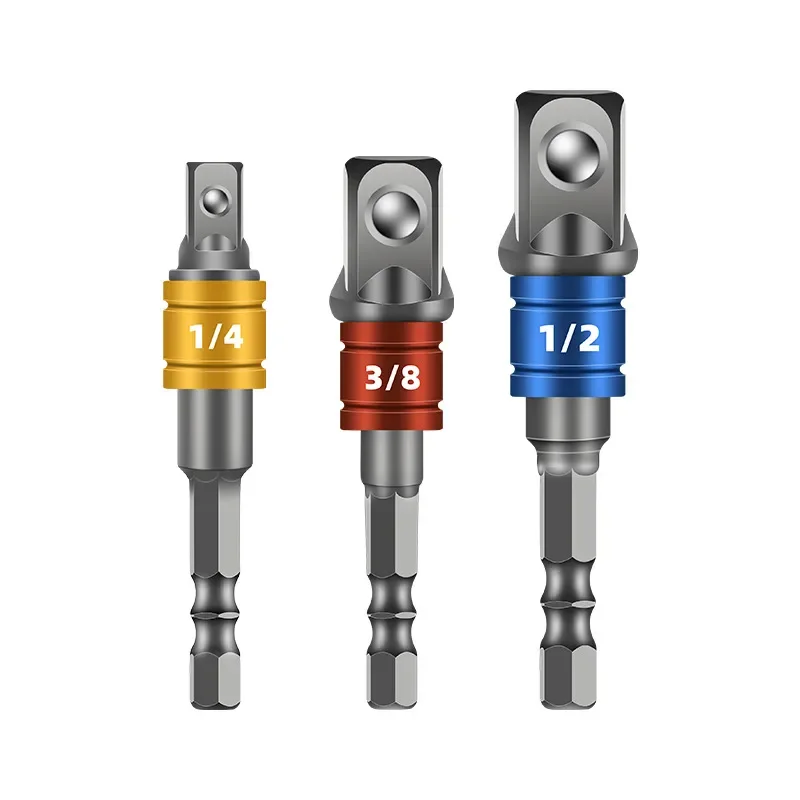 3Pcs Universal Ball Joint Adapter 1/4 3/8 1/2 Inch Steel Connecting Rod for Furniture Assembly Hardware