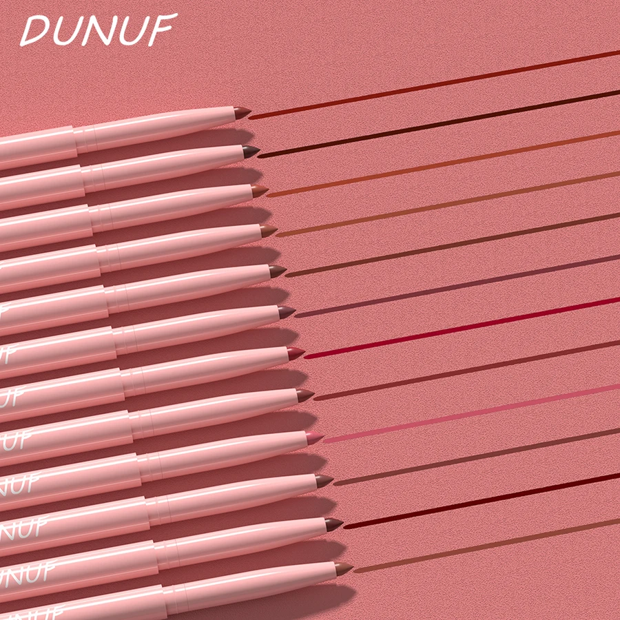 Matita per labbra opaca nuda da 12 colori Matita per labbra impermeabile a lunga durata Matita per labbra altamente pigmentata Cosmetici per trucco labbra