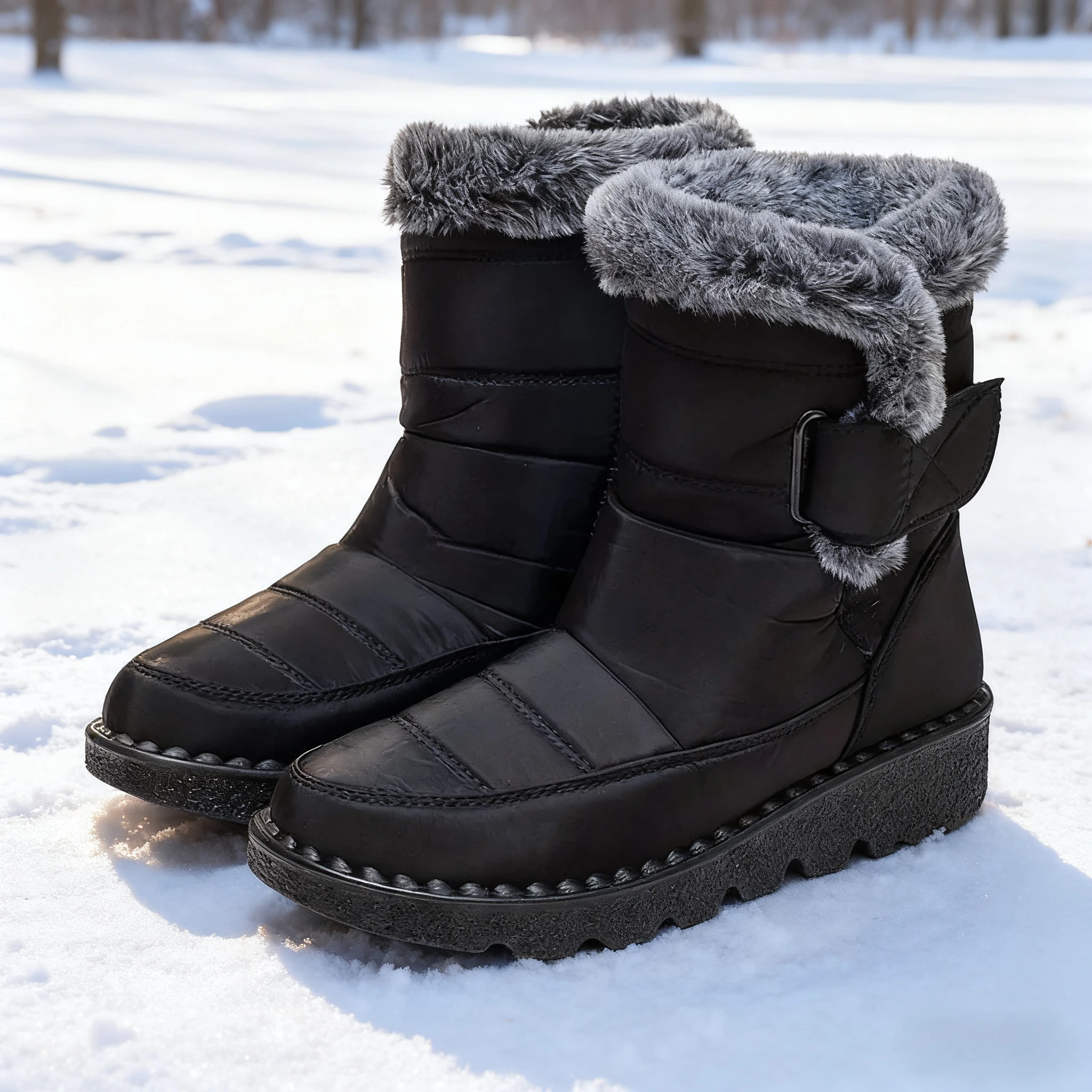 

Christmas Gift Women's Winter Boots Plush Snow Boots Designer Luxury Shoes Black Barefoot High Boots Winter Sneakers for Women