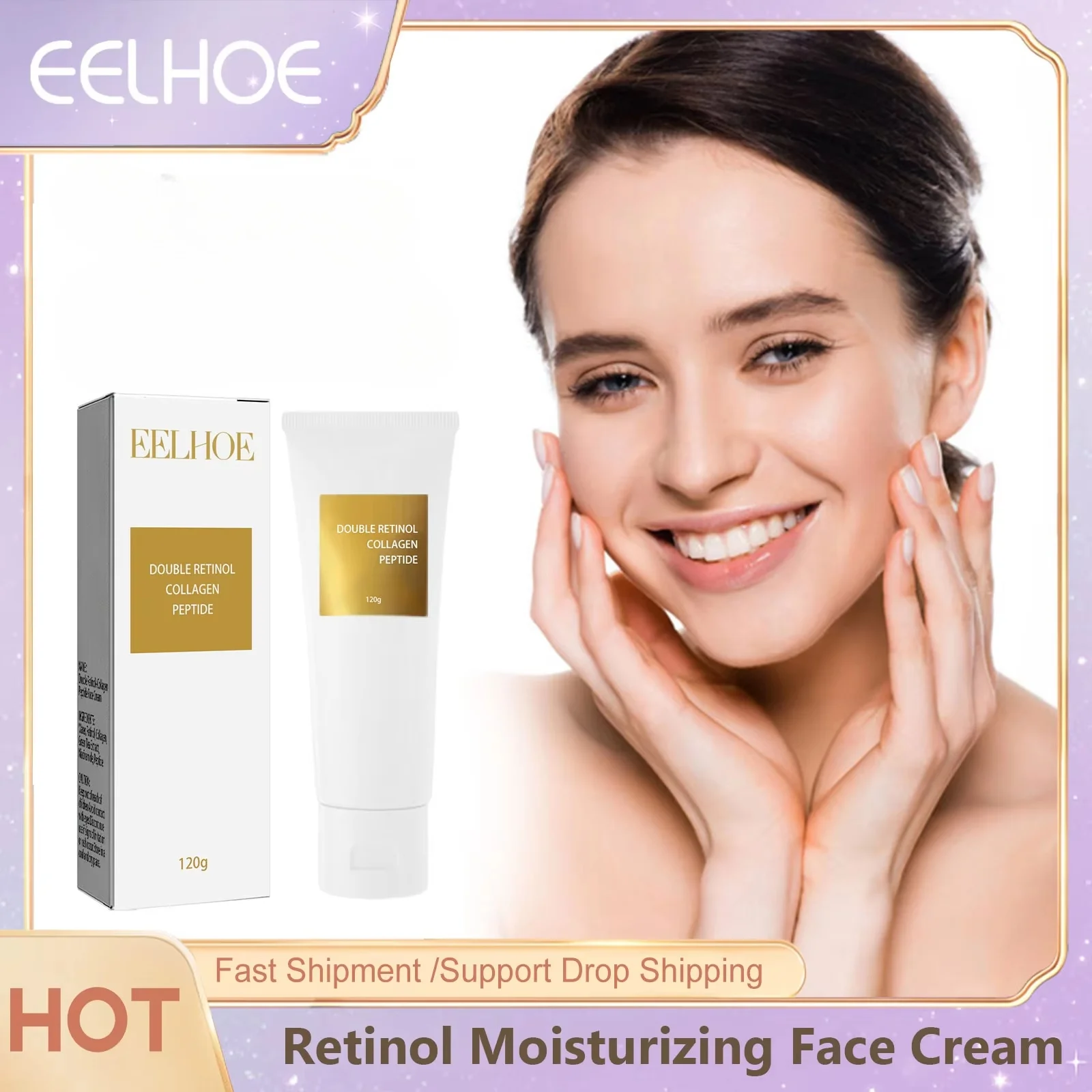 

Retinol Face Cream Anti Aging Firming Lifting Wrinkles Removal Fine Lines Moisturizing Facial Skin Care Whitening Collagen Cream