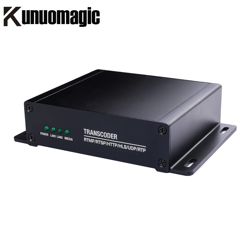 H.265 H.264 9in1 IPTV Transcoder IP إلى IP Transcoder مع SRT HLS RTMP RTSP HTTP UDP Unicast/Multicast