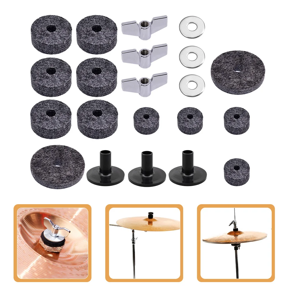 

Drum Pad Cymbal Felts and Sleeves Pads Cymbals Replacement Washer Grey Practice