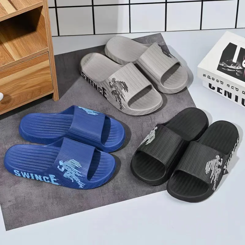 New Men's Slippers Fashion Soft Sole Anti-slip Anti-odor PVC Slippers Casual Outdoor thick sole Slippers Bathroom Couple Slipper