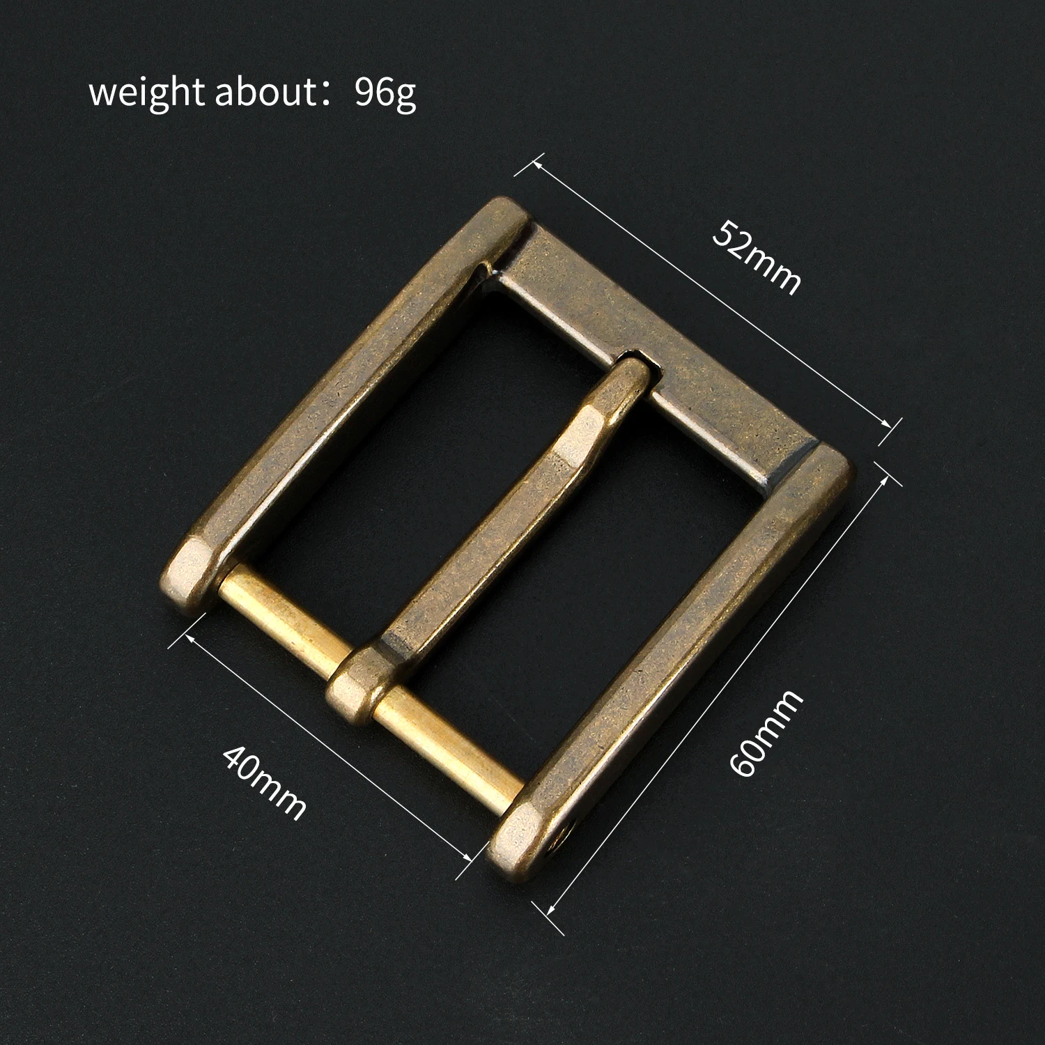 1,5 "(40 мм) сверхмощная однотонная латунная пряжка для ремня для мужчин, винтажная латунная пряжка для ремня, кожаная ремесло, сделай сам, ретро, ковбойская пряжка для ремня для мужчин