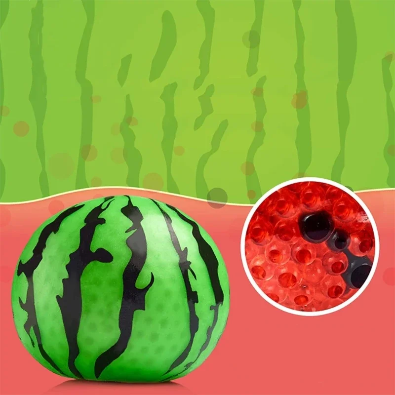 Bola antiestrés de descompresión para niños pequeños, sandía antiestrés irrompible