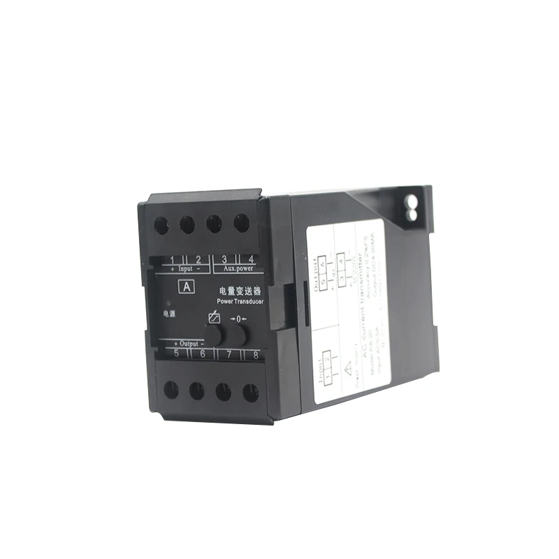 PA-20 AC 0-20A Input Current Transmitter 1 IN 1 OUT 2 OUT 4-20mA Output Current Transducer