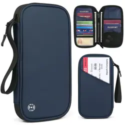 Travel Wallet Family Passport Holder Travel Documents Organizer Durable waterproof Passport Case with RFID Blocker for Men Women