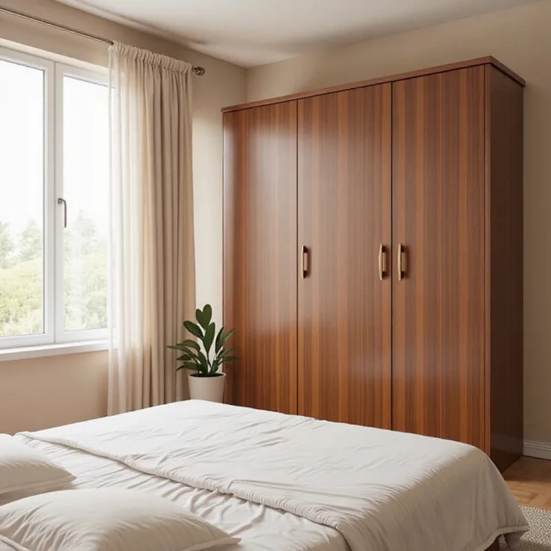 Color matching household bedroom large capacity multi-door with pumping storage wardrobe rental room with opposite