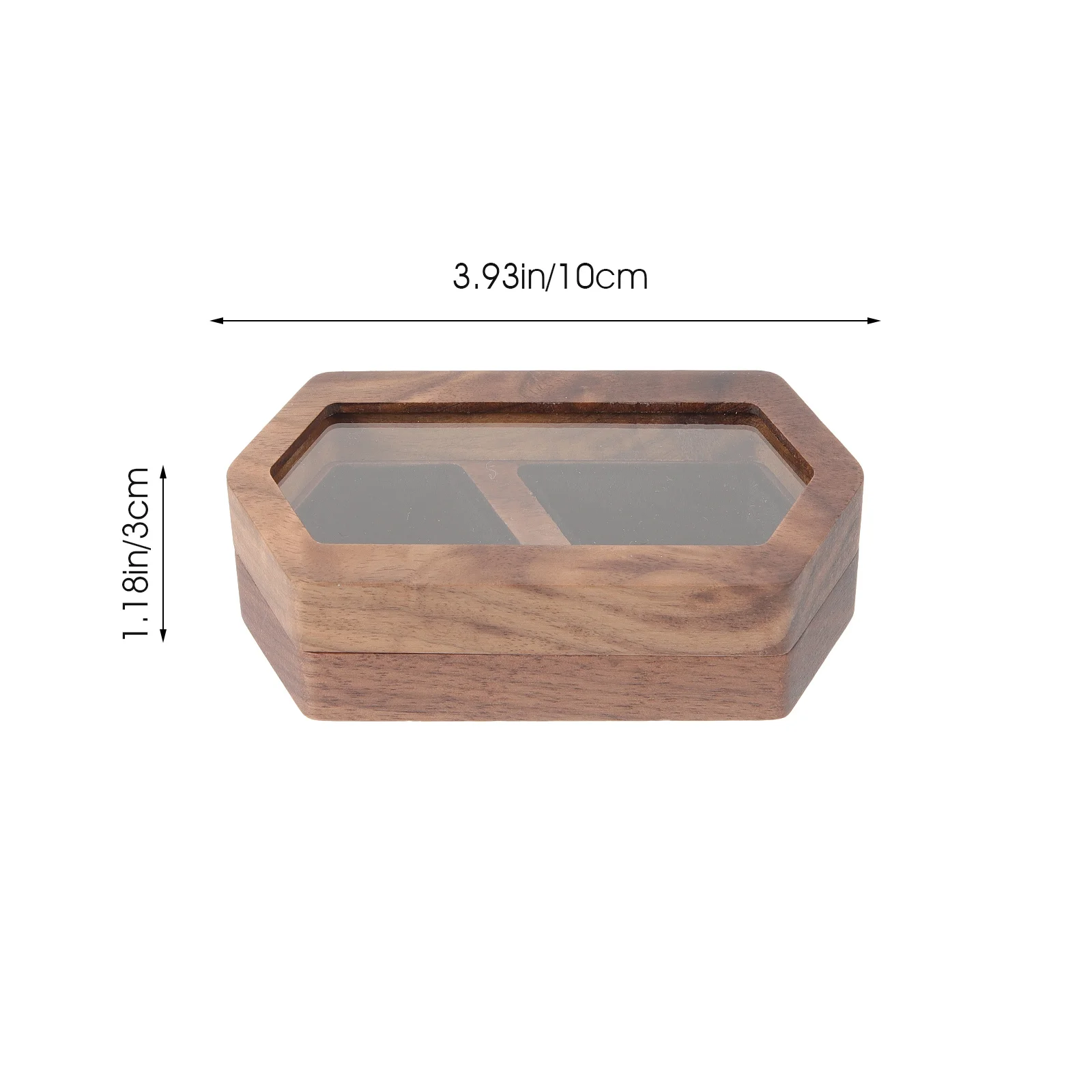 Wooden Ring Jewelry Box Large Capacity Ring Holder Wedding Engagement Display Case Jewelry Box for Rings Bridal Shower Gift
