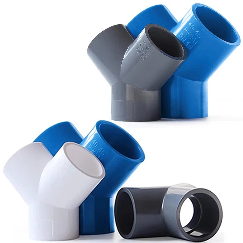 1/2/5Pcs PVC Y 3-Wege Stecker 20/25/32/40/50/63mm Garten Bewässerung Stecker Aquarium Aquarium Rohr Rohr Adapter