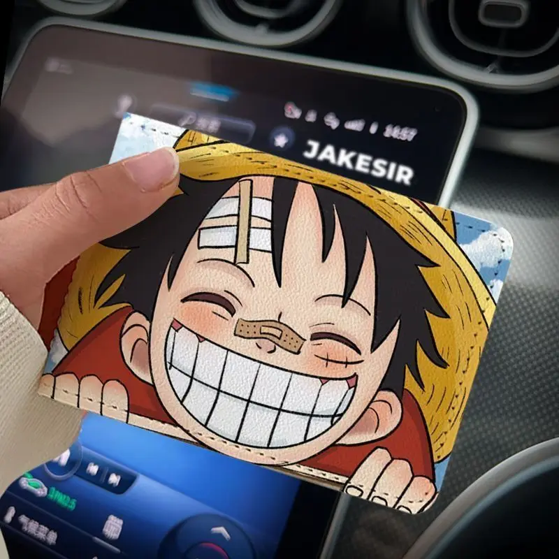 One Piece Luffy Zoro Driver's License Protective Case Leather Case PU Waterproof Card Holder Portable Storage Bag Wallet