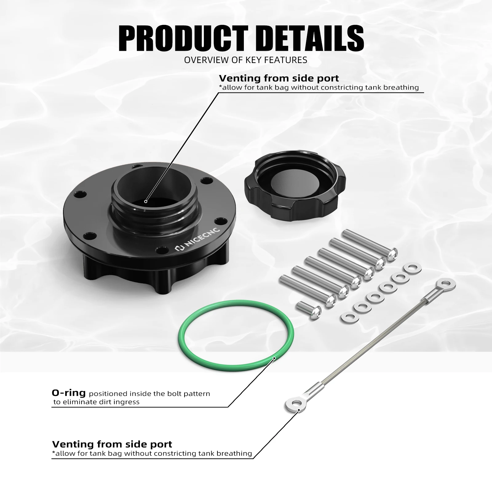 For 2019-2023 KTM 790/890 Adventure R/S/Rally Fuel Filler Cover Cap 790 Adventure 890 Adventure/R 790 890 Adventure R/Rally