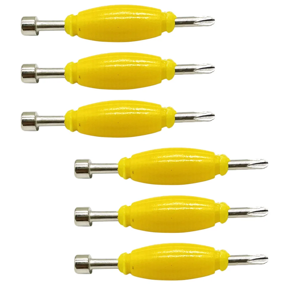 6 Pcs Skateboard Screwdriver Fingerboard Accessories Double Heads Screwdrivers Fingertip Repair Metal Tools Reusable End Mini