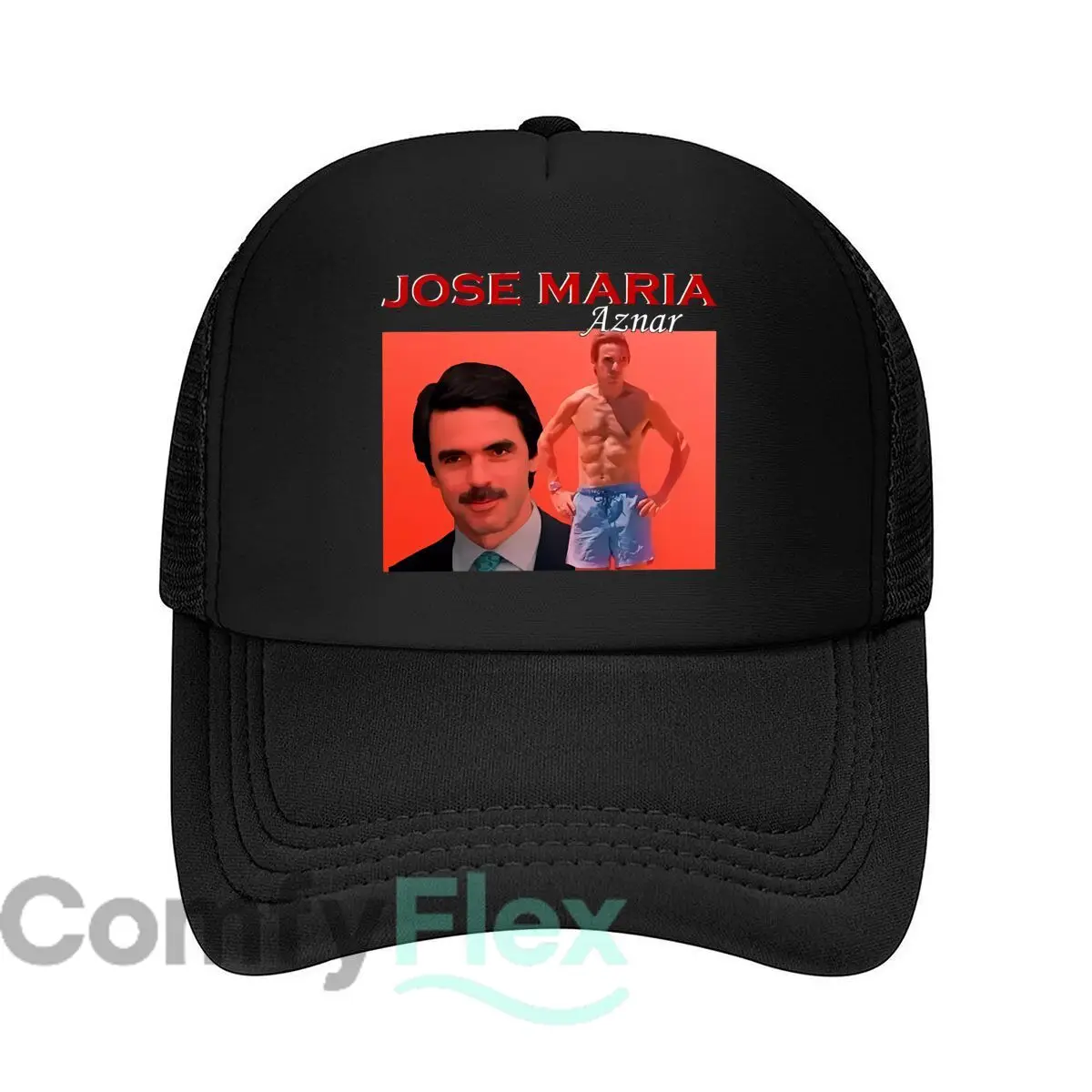 Gorra de béisbol de malla con retrato de José Maria Aznar para mujer, gorra Unisex de playa para papá, gorra Snapback de Hip Hop