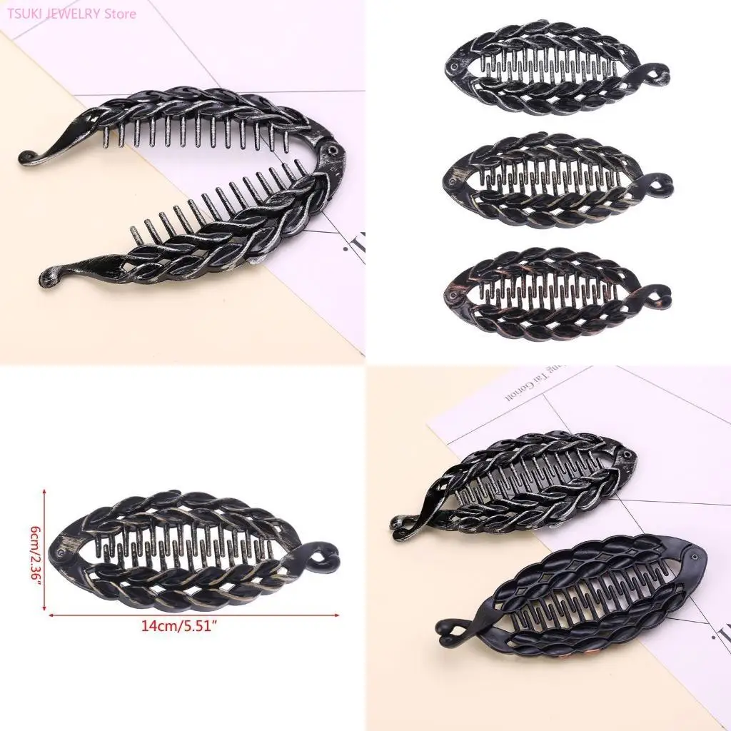 

62KE заколки для волос в форме рыбы, заколки-бананы, заколки для волос, аксессуары для волос для женщин