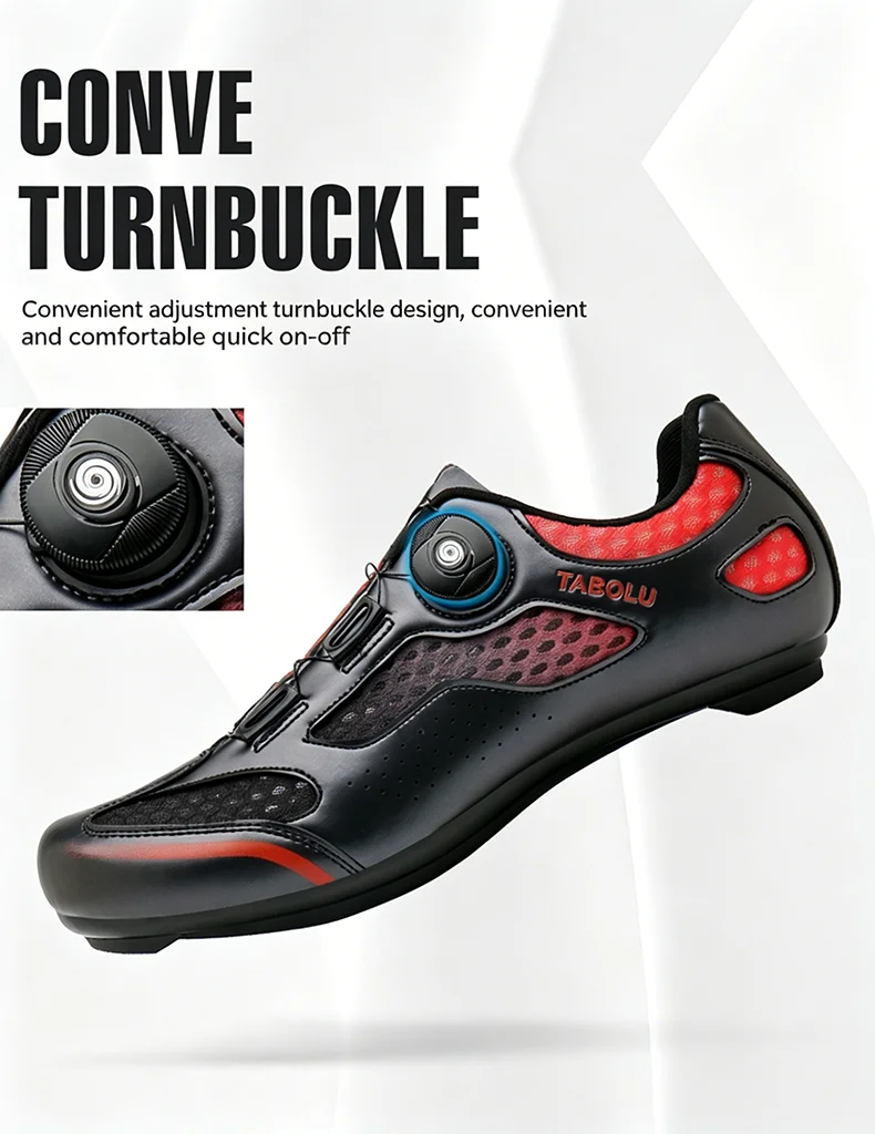 Unisex-Fahrradschuhe für Rennräder, atmungsaktiv, rutschfest, verschleißfest, Pedalschuhe für den Außenbereich, Wettkampf-Fahrradschuhe – Detail 9