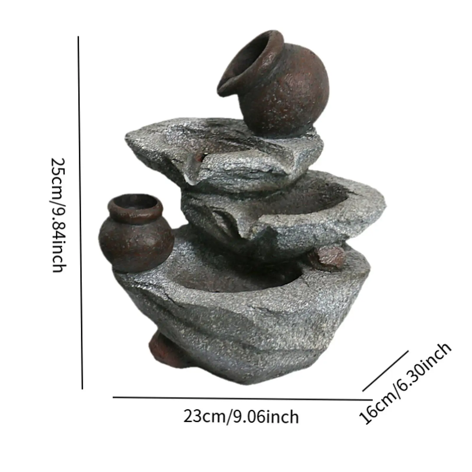 نافورة مياه على سطح الطاولة في الأماكن المغلقة مع ميزة مياه متدرجة خفيفة قابلة للجمع لنحت السبا والتأمل وغرفة المعيشة والمكتب واليوجا #6