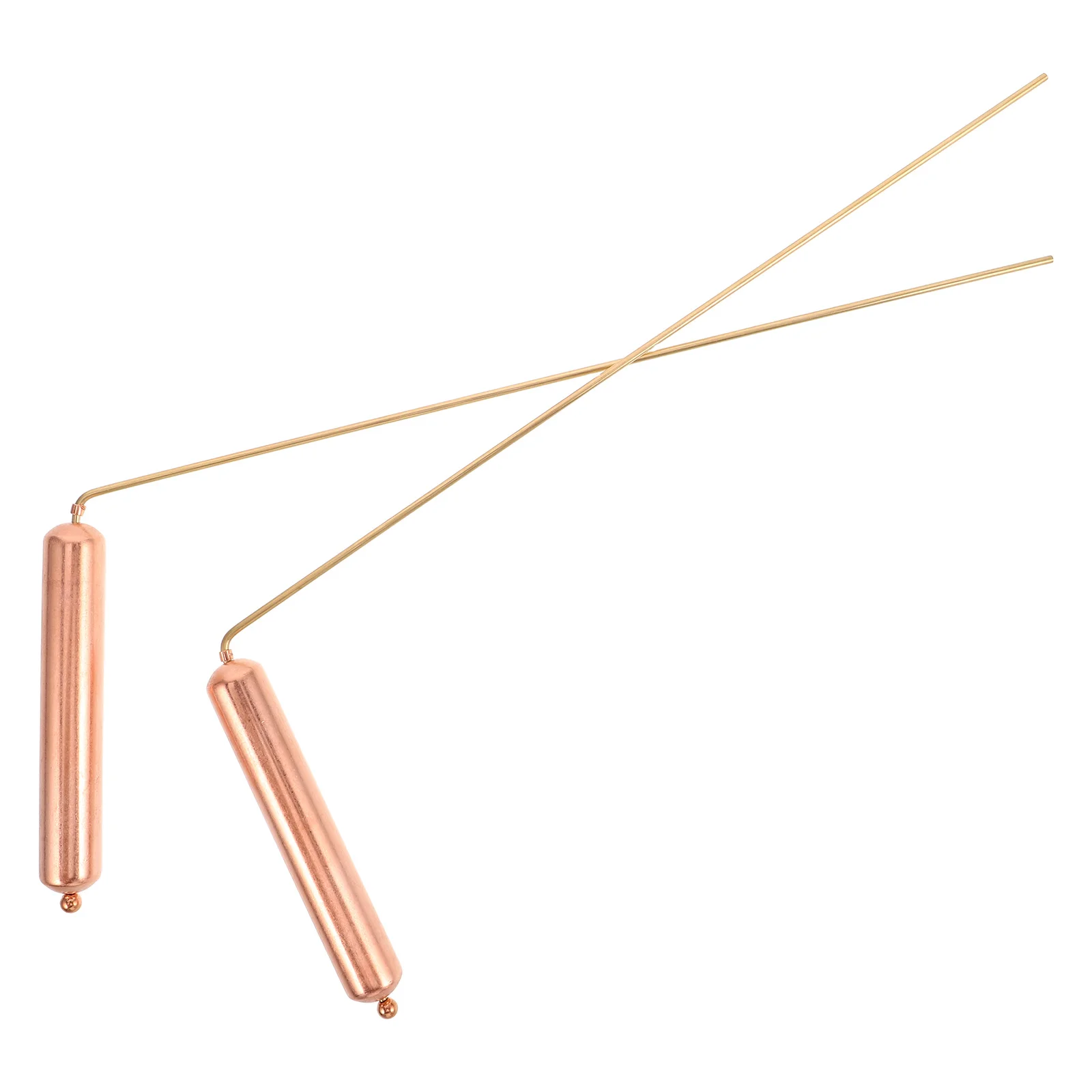 

2Pcs Copper Dowsing Rods High Precision Portable for Water Divining Gold Finding Spirit Detection Rotation Tools Dowsing Rods