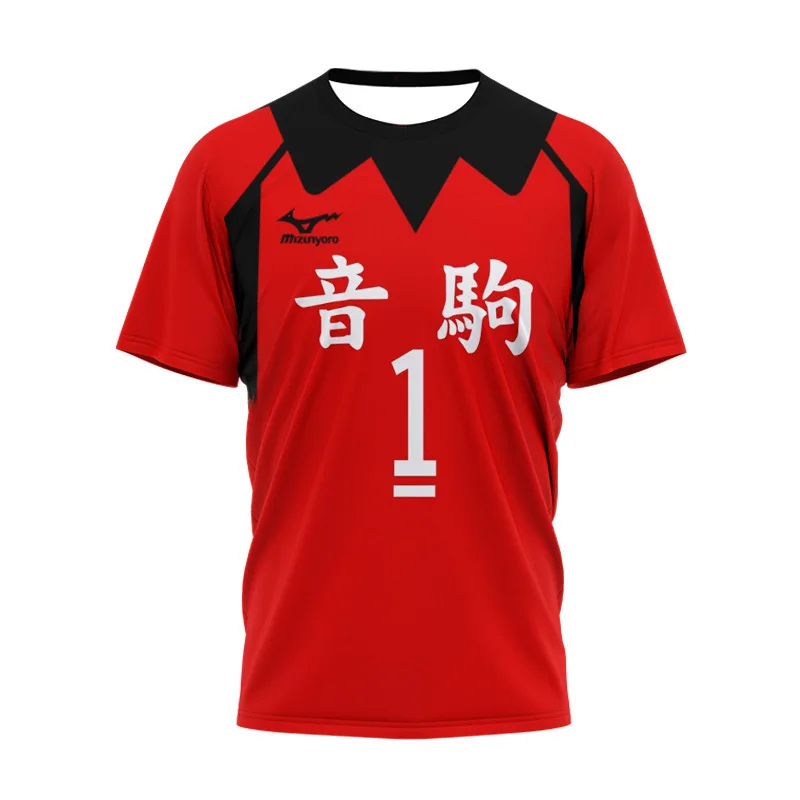 2024WW Volleyball Youth Haikyu!! 3D Digital Printed Men's T-shirt Casual Short Sleeved T-shirt For Women Breathable Sportwear