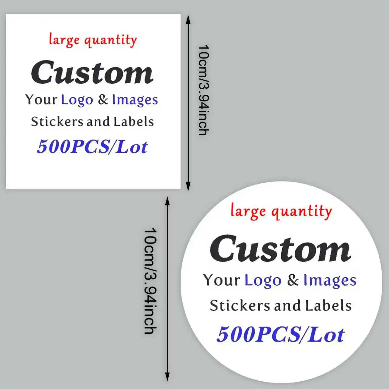 500 قطعة من الملصقات الشخصية المخصصة (للحفلات الزفاف والمعمودية والحفلات وتغليف الهدايا)