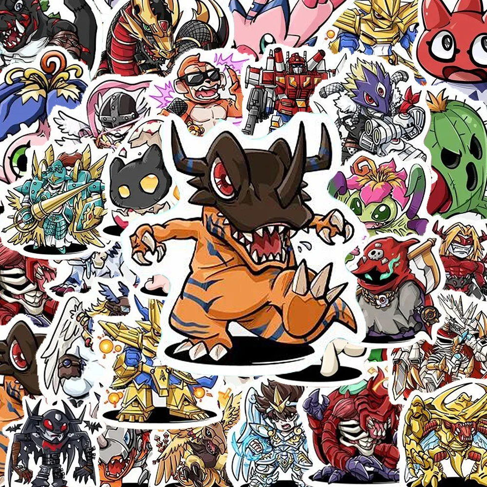 10/30/50 Stück Klassische Japanische Anime Digimon Adventure Aufkleber Coole Cartoon-Graffiti-Aufkleber DIY Koffer Laptop Wasserdichter Aufkleber