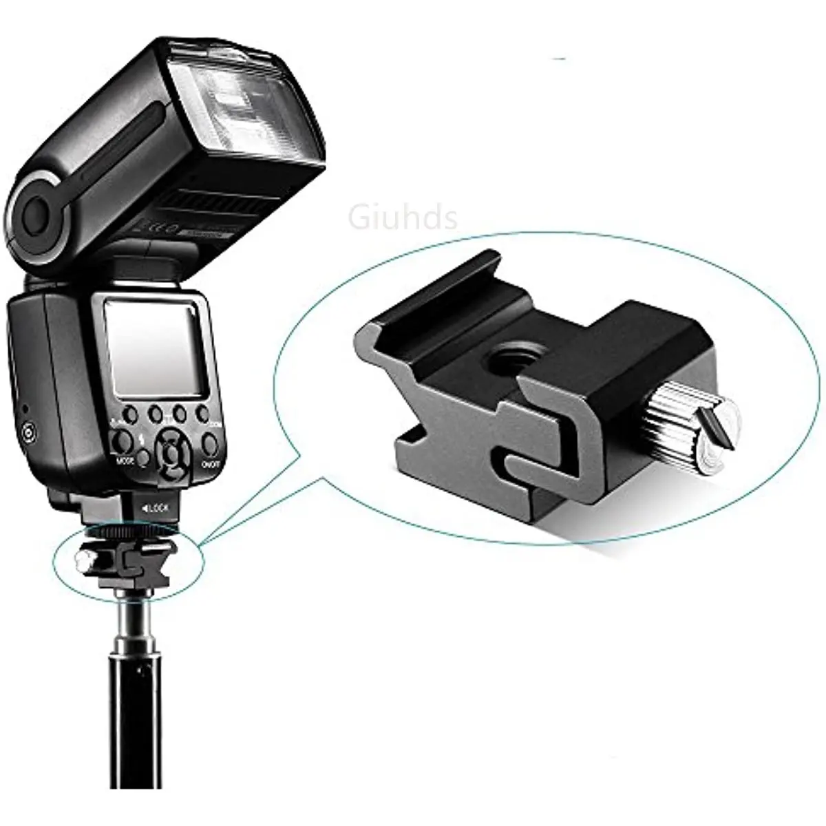 Ball Head Clip Clamp Flash Reflector Holder Mount Speedlite Flash Cold Shoe 1/4\