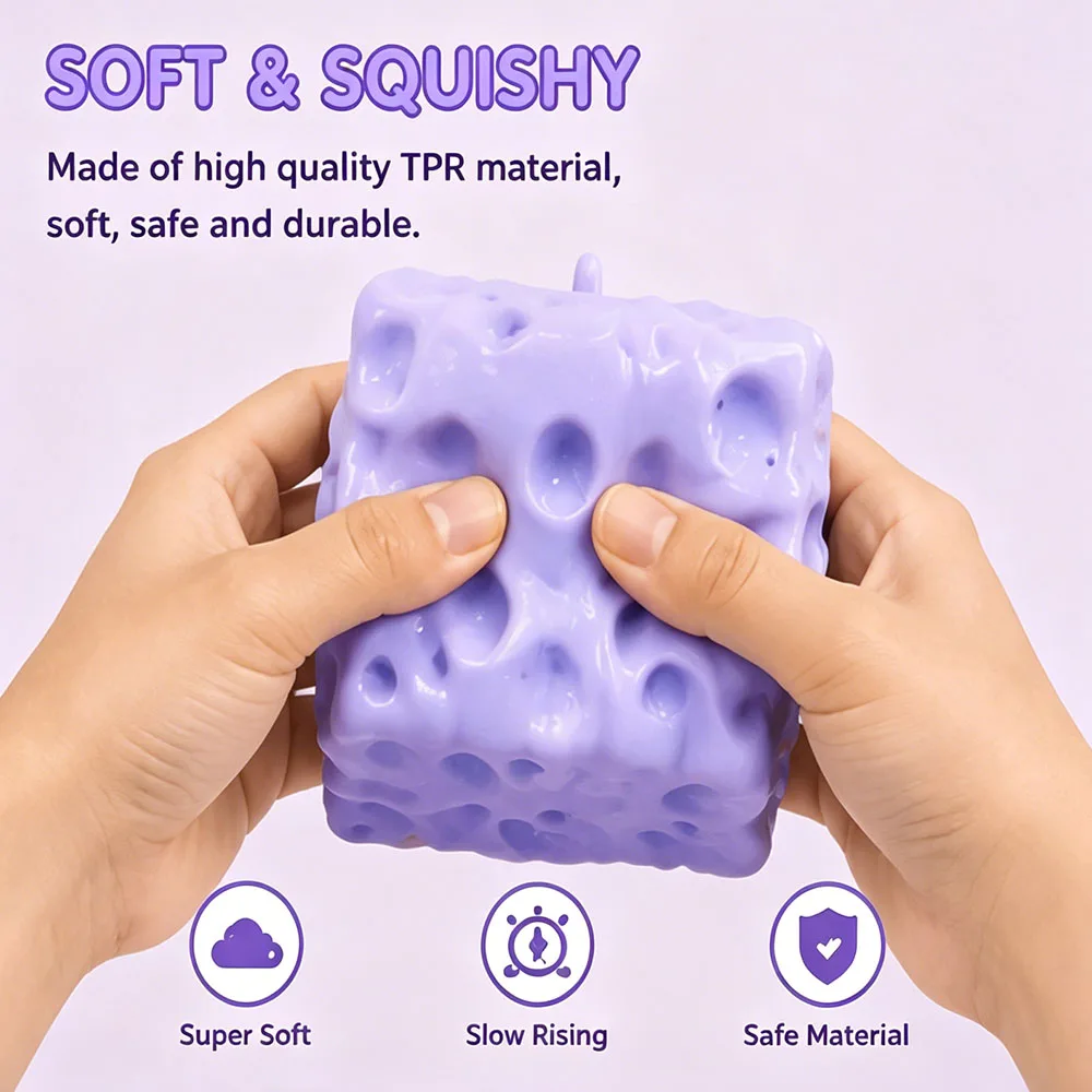 2026 Viral Jumbo Blueberry Cheese Squishy Fake Food Slow Rising Soft Squeeze Portable Desk Accessory Creative Gadget Present