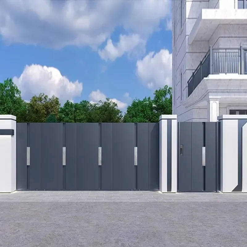 Custom Automatic Villa Gate and Fences for Front Yards Outdoor Aluminum Alloy with Modern Design Highly Durable
