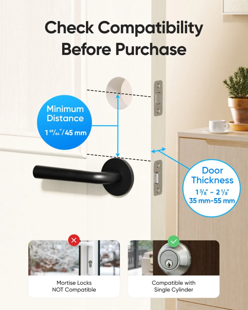 Imagem -06 - Eufy Segurança Fechadura Inteligente C220 Impressão Digital Keyless Fechadura da Porta de Entrada Embutida Wi-fi App Controle Remoto Porta da Frente Fechadura Inteligente