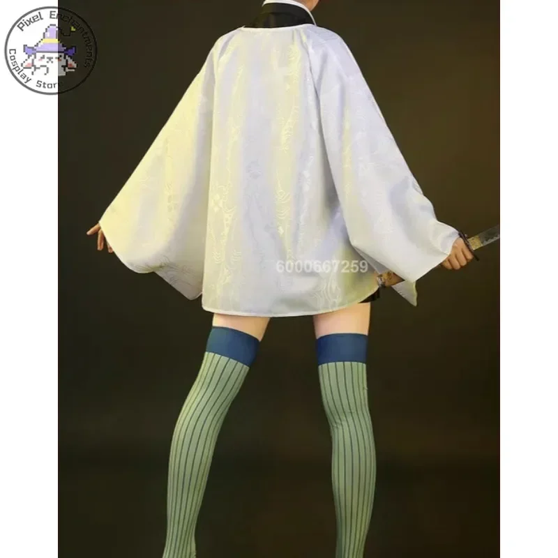 애니메이션 귀멸의 칼날 칸로지 미츠리 코스프레 의상 키사츠타이 러브 여성 섹시 스커트 유니폼 가발 할로윈 # 1