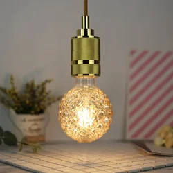 Bombilla Led Vintage E27, lámpara de luz Edison de diamante de corazón, 220V, 4000k, 4W, G95, filamento en espiral, lámparas Retro