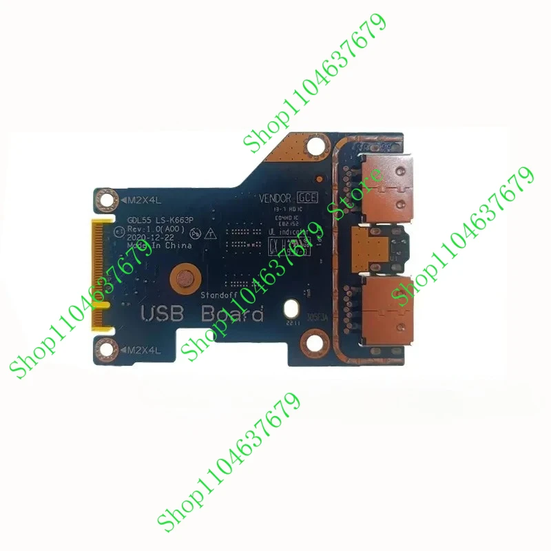 PJSE Genuine LAPTOP Replace IO USB Board For Dell G15 5510 G15 5511 5515 (2021) GDL55 0PXVKJ PXVKJ GDL56 LS-K66EP 0RY7G0 RY7G0