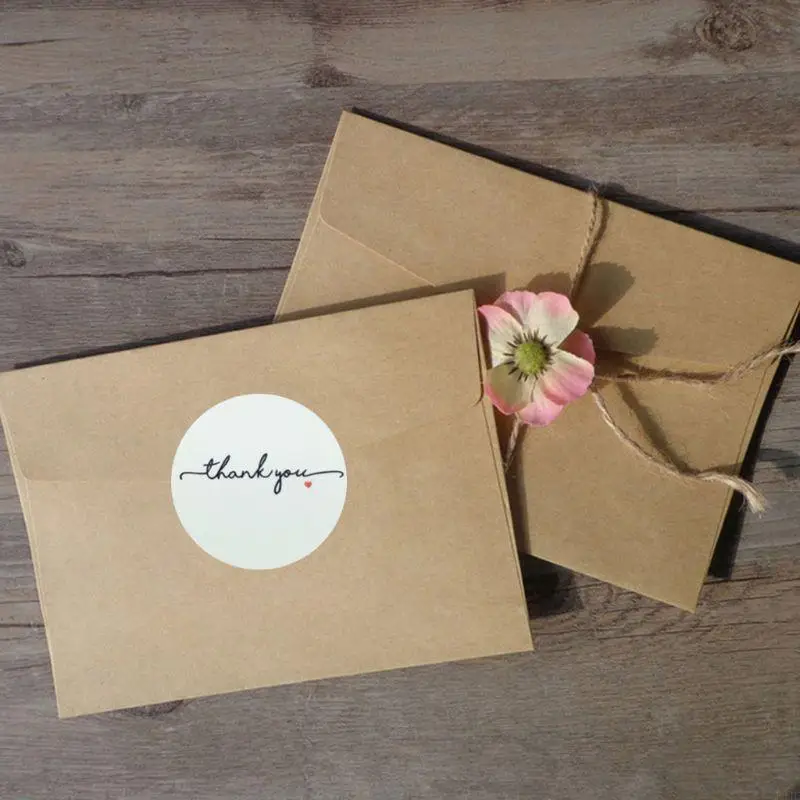 R9JC 500pcs Спасибо наклейки