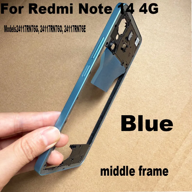 For Xiaomi Redmi Note 14 4G Middle Frame Front LCD Frame Bezel Plate Housing Replacement 24117RN76G 24117RN76O 24117RN76E image 3