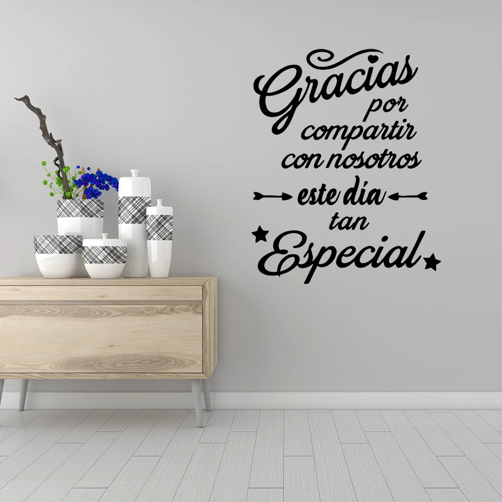 1 pc Spanish phrase Wallsticker Vinyl Wall Sticker Home Decor Stickers for kids room Background Wall Art Decal Drop Shipping