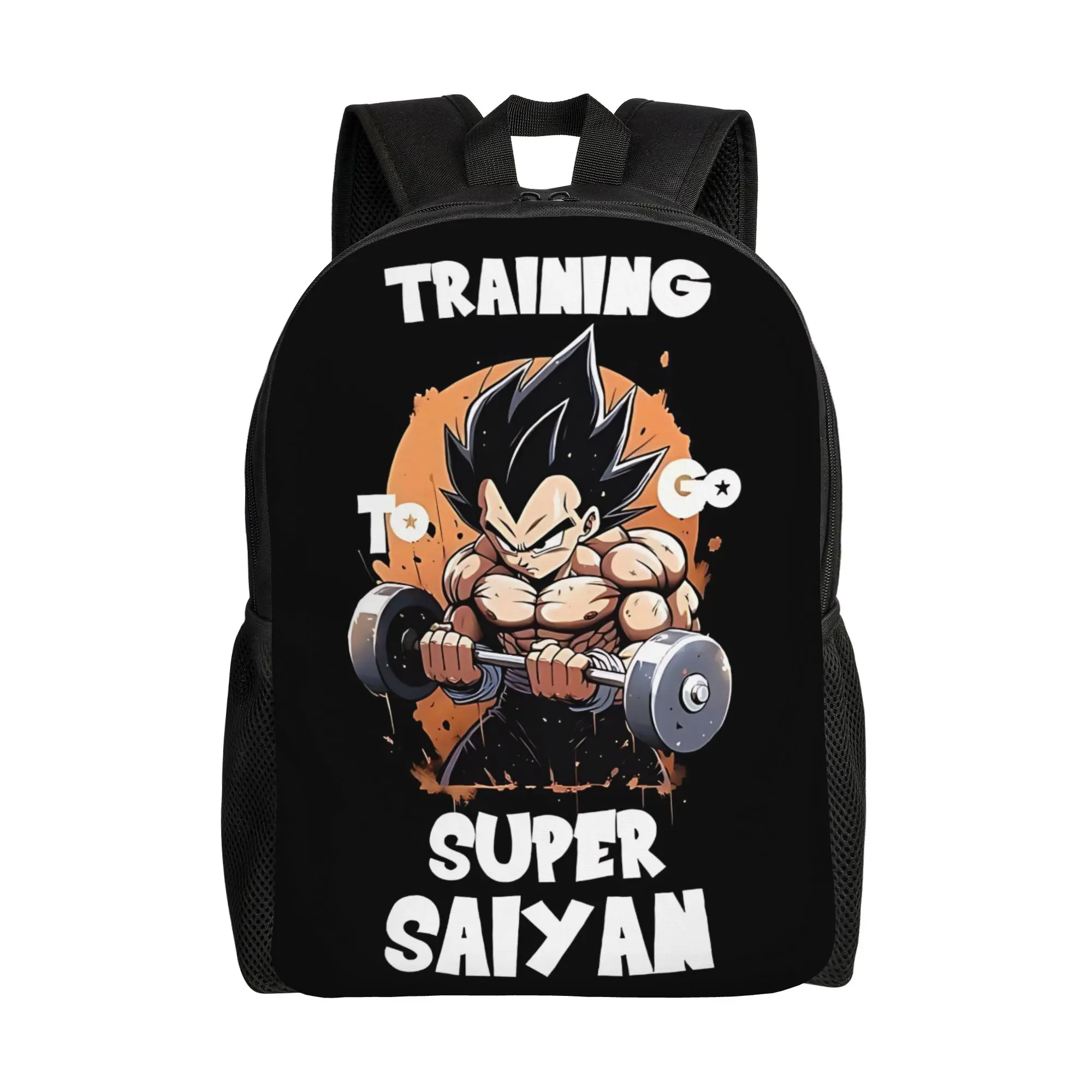 Mochilas Bandai Dragon Ball Z no pain gym Daypack mochila portátil para escola secundária, mochila de ombro resistente
